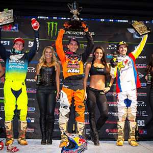 <b>Podium SX450 : Cole Seely - Honda, Marvin Musquin – KTM et Jason Anderson - HVA (photo amasupercross.com)</b>