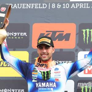 Thibault Bénistant s’impose en MX2 (photo Pascal Haudiquert/Mediacross)